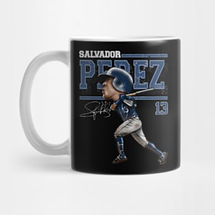 Salvador Perez Kansas City Cartoon Mug